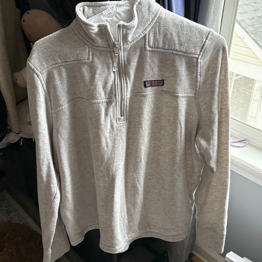 Women’s Gray Half-Zip Sweater